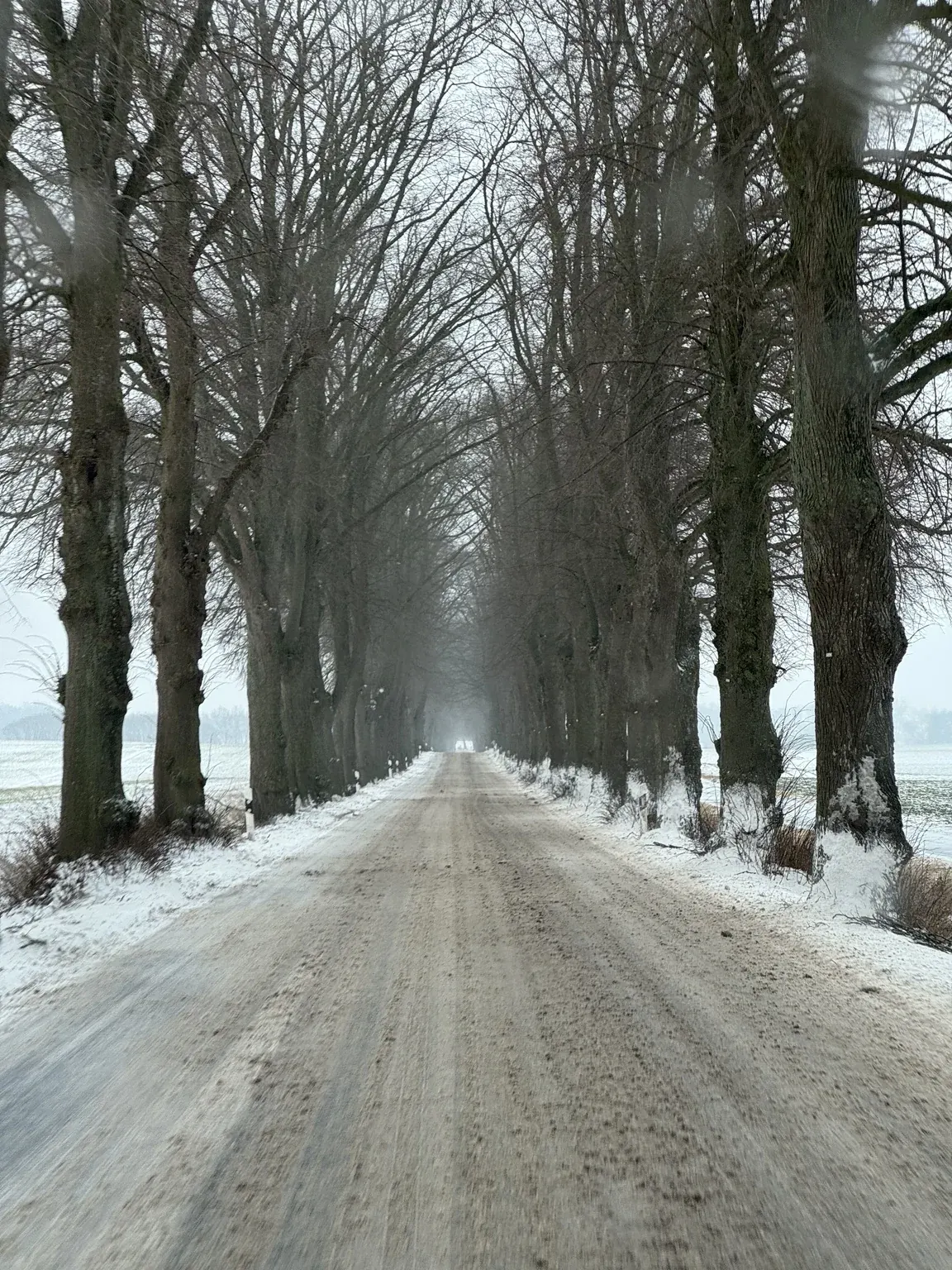Schwer erreichbare Zufahrt im Winter